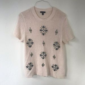 J Crew Sweater Tee with Embellishments